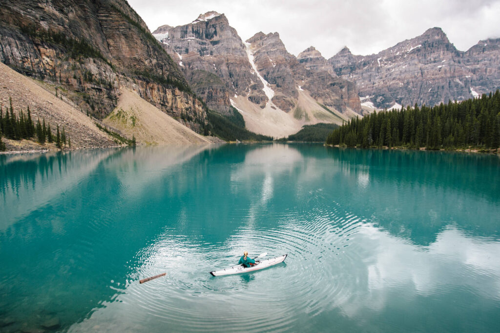 canoeing lake moraine