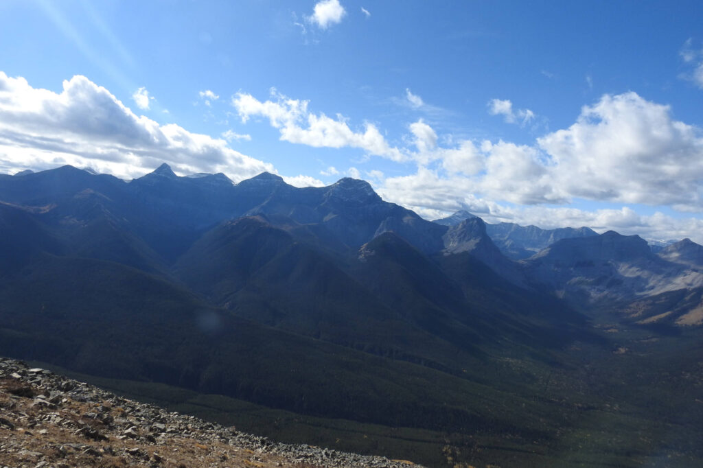 descending from a pigeon mountain hike